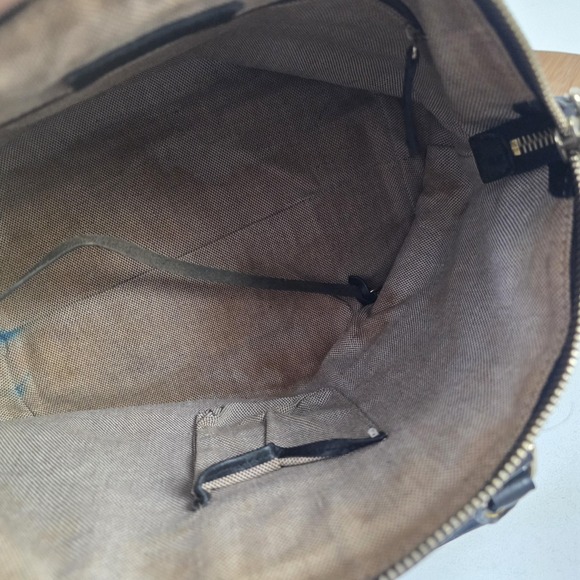 Dooney & Bourke Florentine Satchel Bag Womens Medium Black Leather Zip Top Purse - Picture 13 of 16